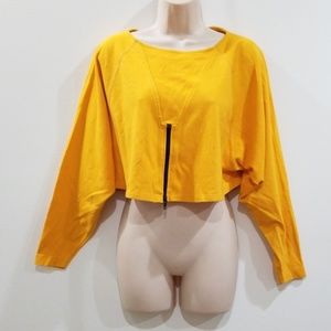 Creative force vintage mustard yellow crop top